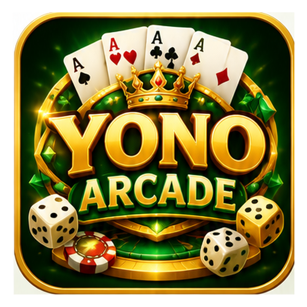 Illustrative Yono Arcade green and gold logo concept