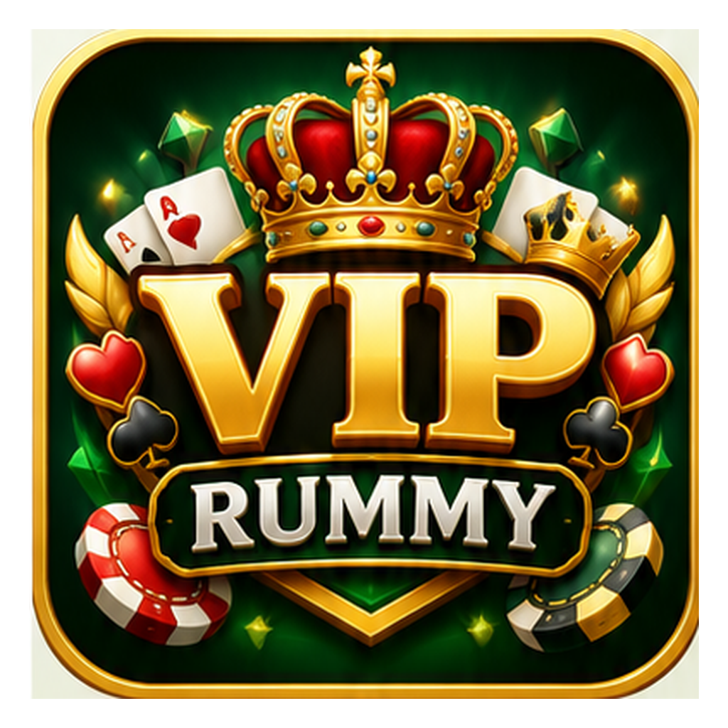 AI-generated VIP Rummy green and gold logo concept